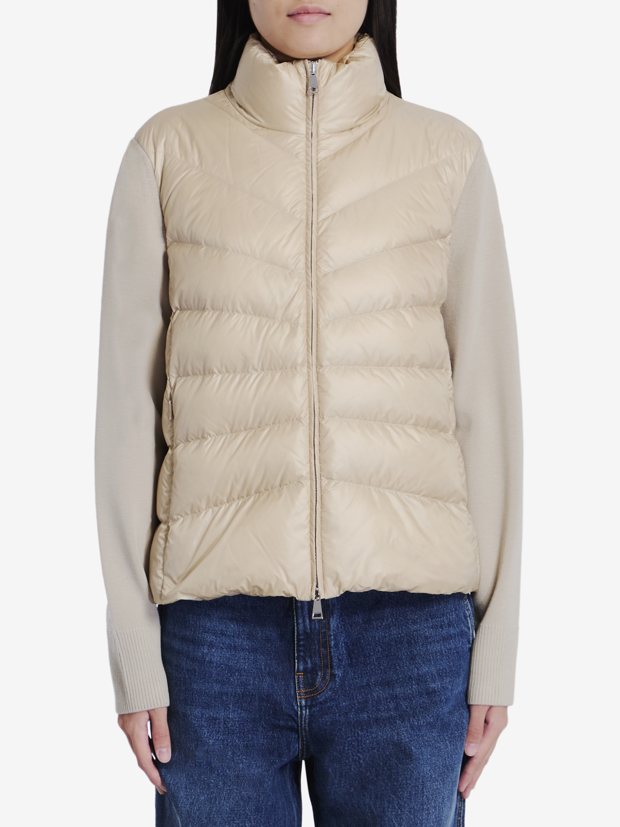 MONCLER - Padded cardigan in wool | Leam Roma - Luxury Shopping Online