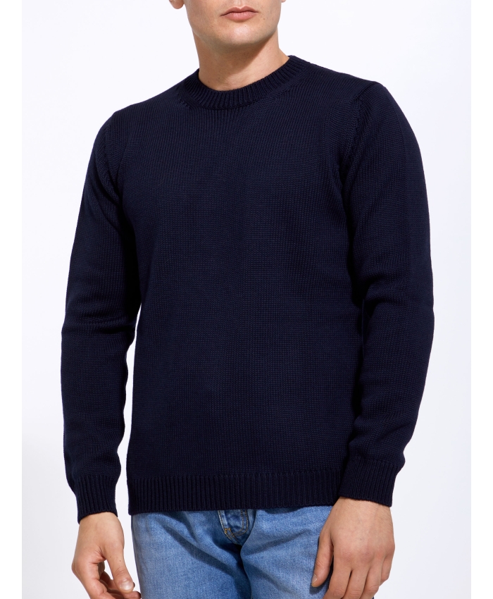 ROBERTO COLLINA - Blue merino wool sweater