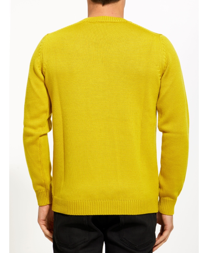 ROBERTO COLLINA - Yellow merino wool sweater