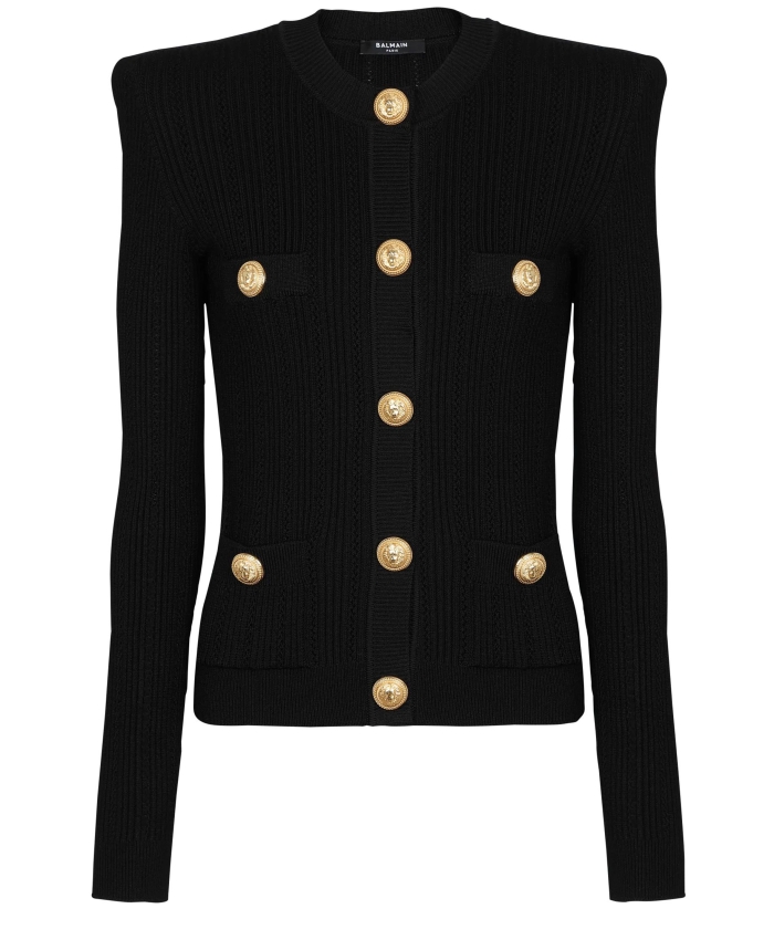 BALMAIN - Cropped knit cardigan