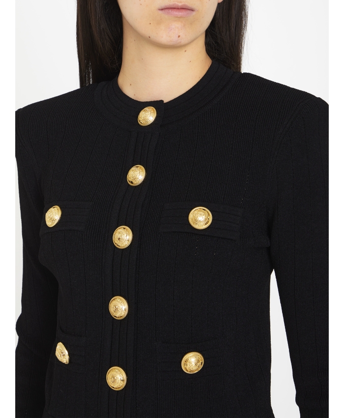 BALMAIN - Cropped knit cardigan