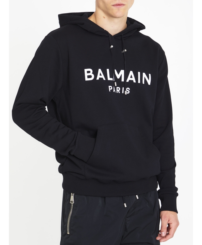 BALMAIN - Cotton hoodie with logo