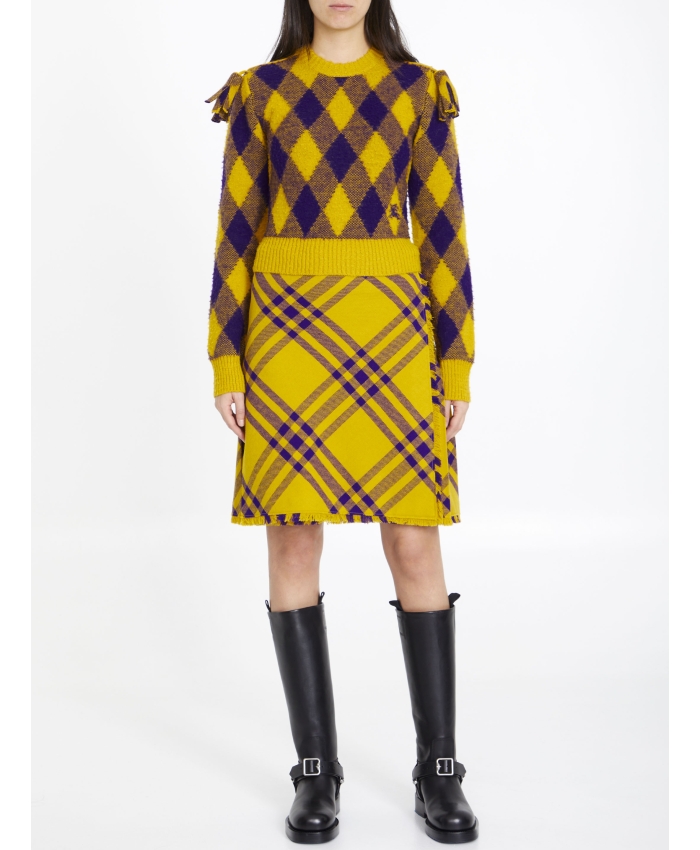 BURBERRY - Check wool kilt