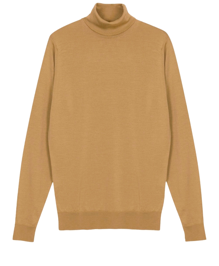 JOHN SMEDLEY - Maglia merino cammello