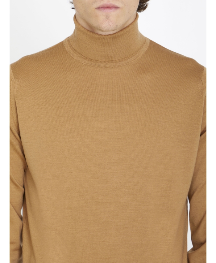 JOHN SMEDLEY - Maglia merino cammello