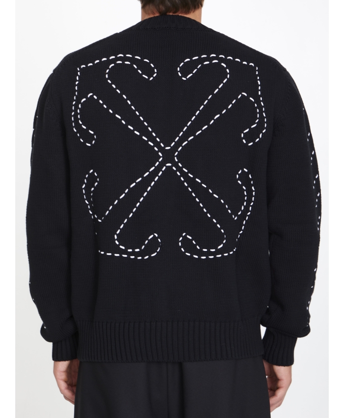 OFF WHITE - Stitch Arrow Diags sweater