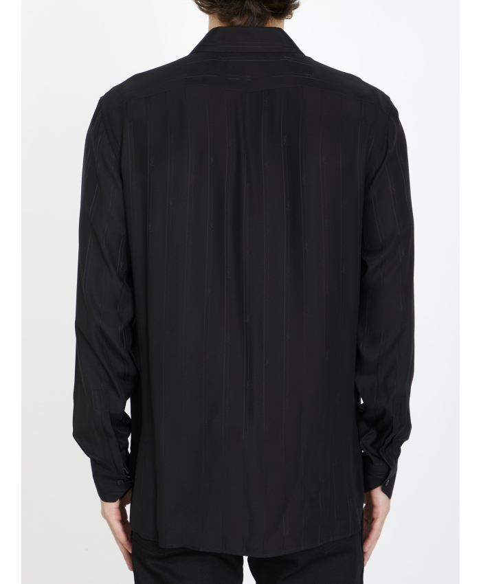 SAINT LAURENT - Cassandre striped shirt