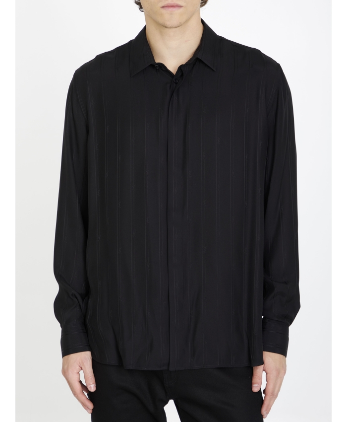 SAINT LAURENT - Cassandre striped shirt