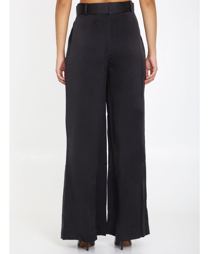 ZIMMERMANN - Black silk pants | Leam Roma - Luxury Shopping Online