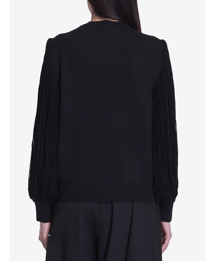 ALAIA - Pullover with fringed sleeves