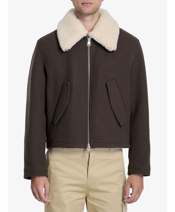 AMI PARIS - Shearling collar jacket | Leam Roma - Luxury Shopping Online