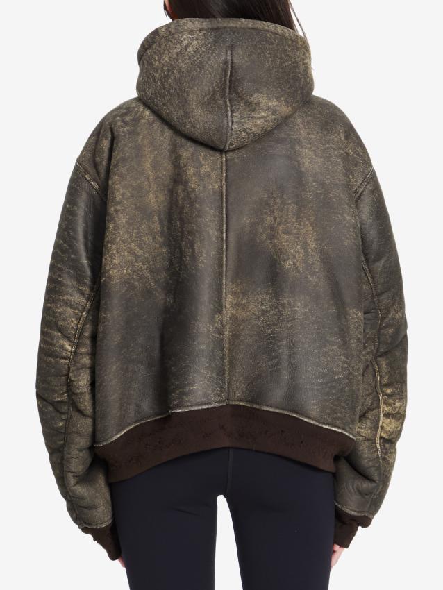 BALENCIAGA - Hoodie Shearling jacket