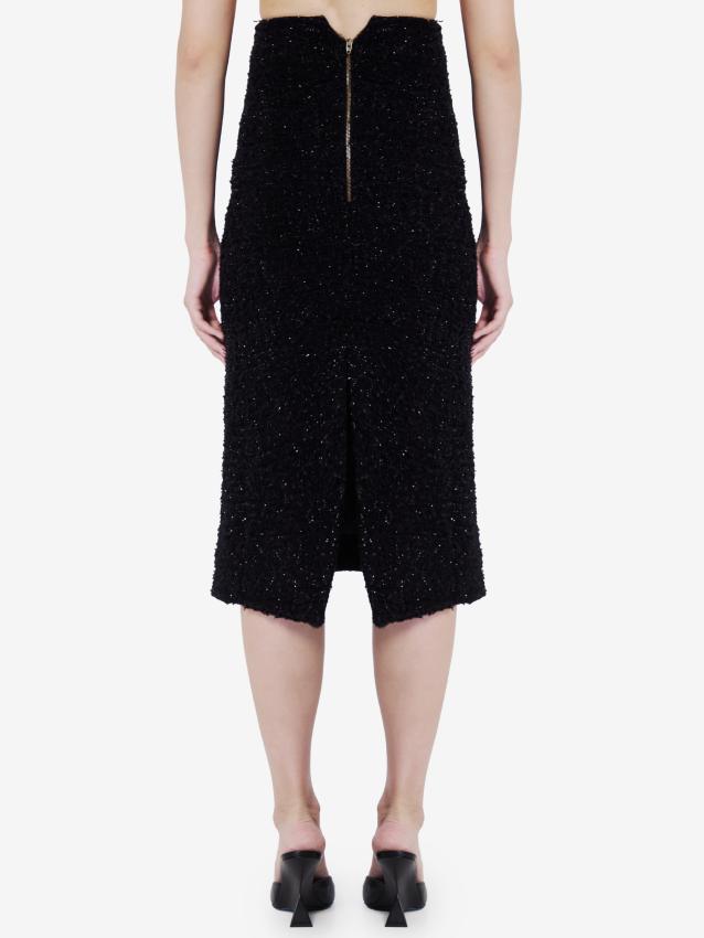 BALENCIAGA - Tweed midi skirt