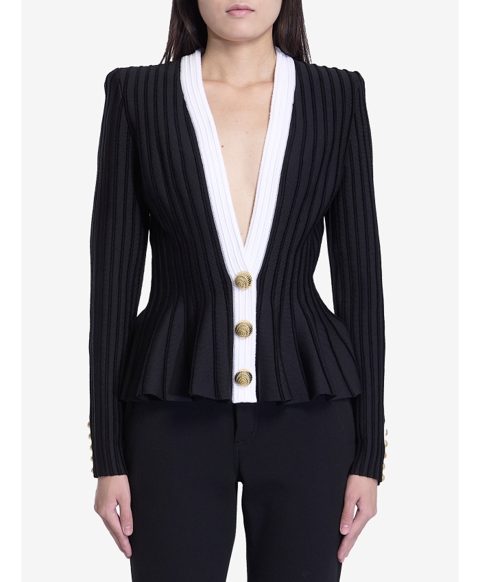 BALMAIN - Velvet knit jacket