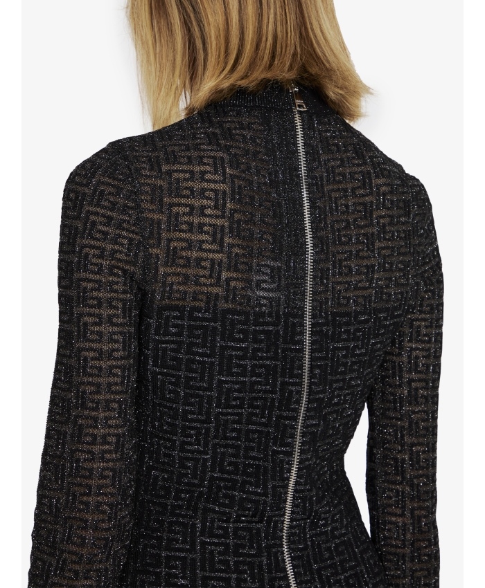 BALMAIN - PB Labyrinth knit dress