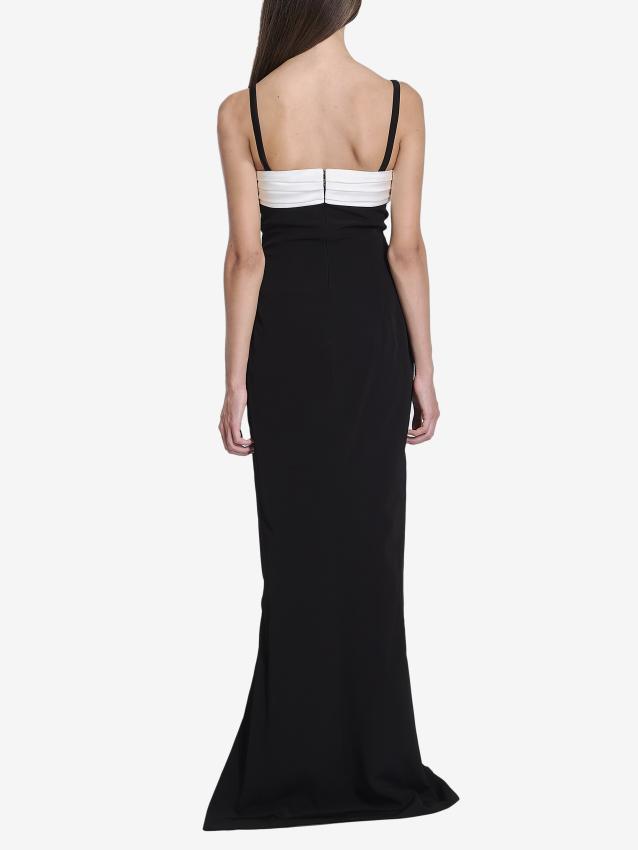 BALMAIN - Long dress in crepe