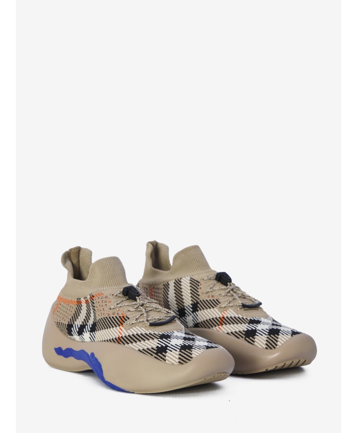 BURBERRY - Check knit Neptune sneakers