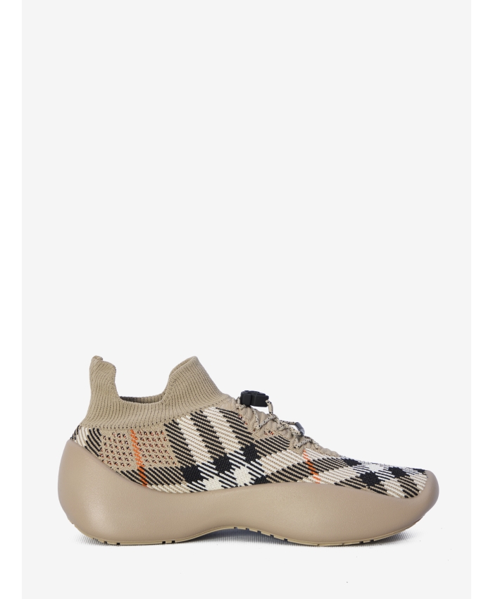 BURBERRY - Check knit Neptune sneakers