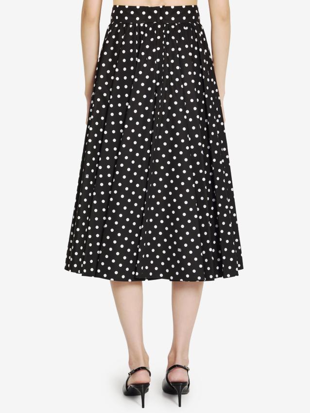 DOLCE&GABBANA - Full skirt with Polka-dot print