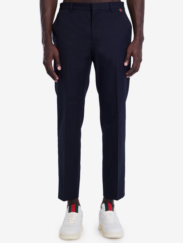 GUCCI - Trousers in double cotton twill