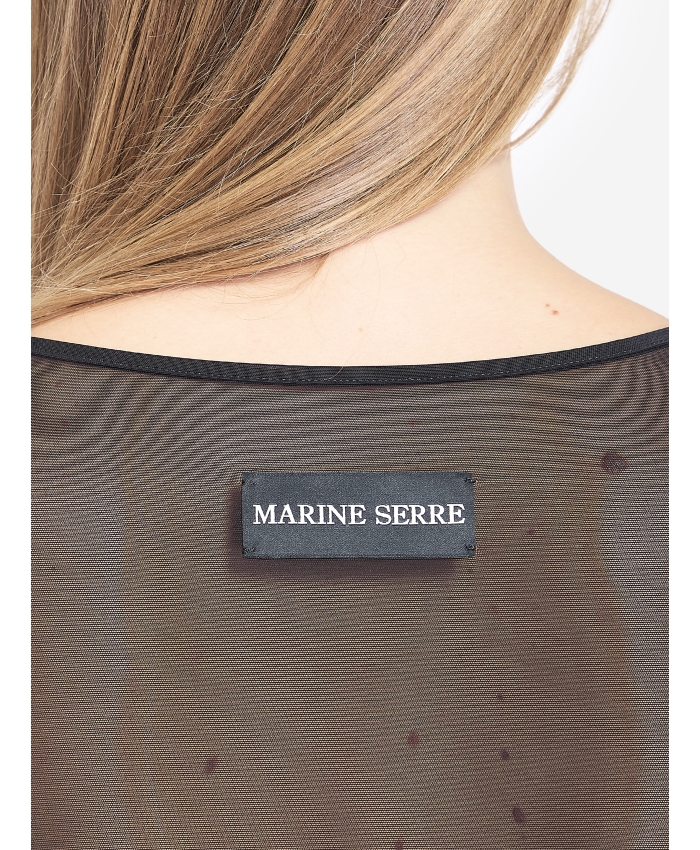 MARINE SERRE - Mesh Jersey long dress