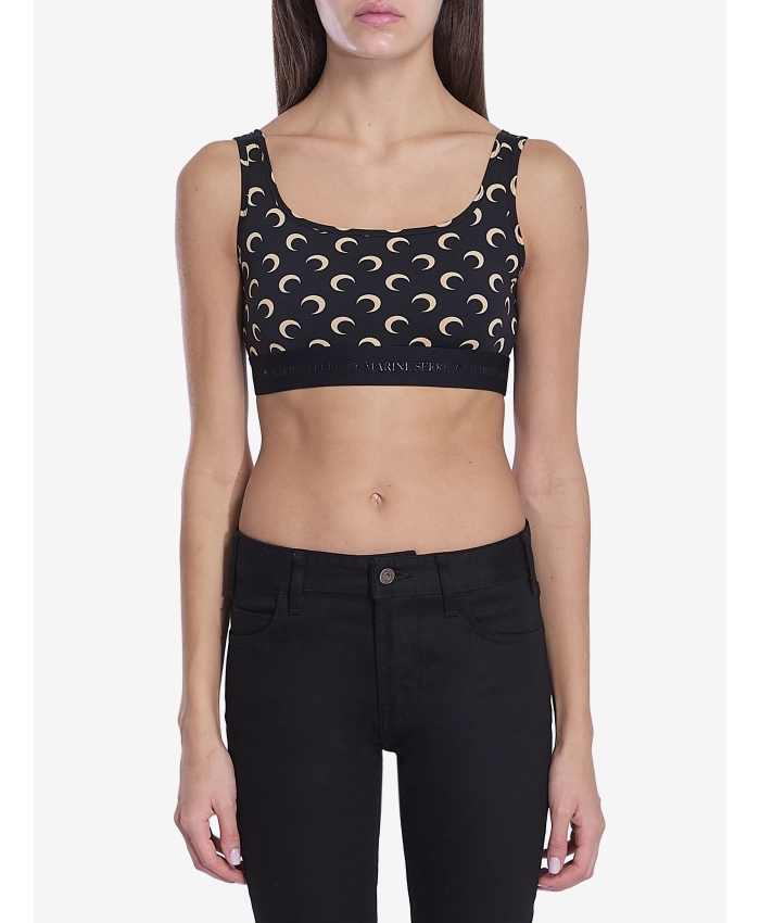 MARINE SERRE - Moon printed sports bra