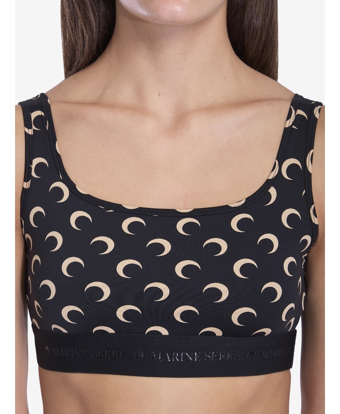 MARINE SERRE - Moon printed sports bra