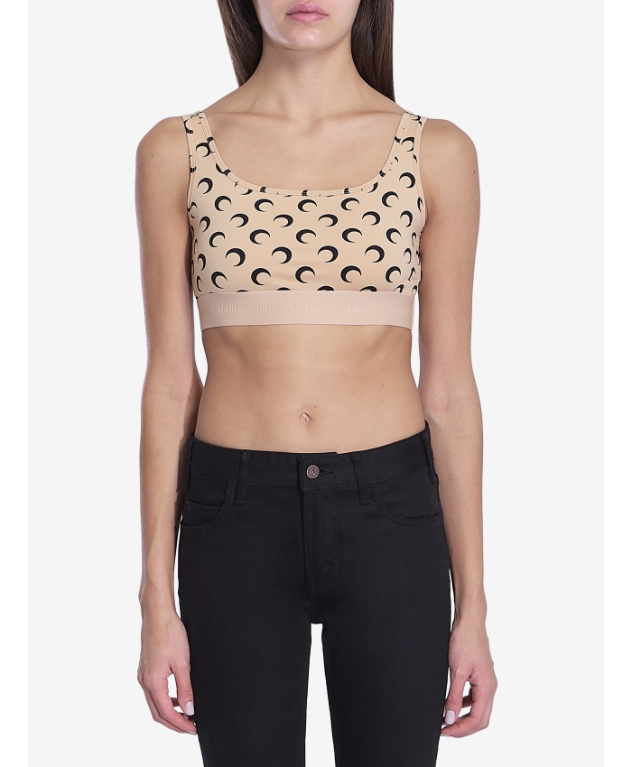 MARINE SERRE - Moon printed sports bra