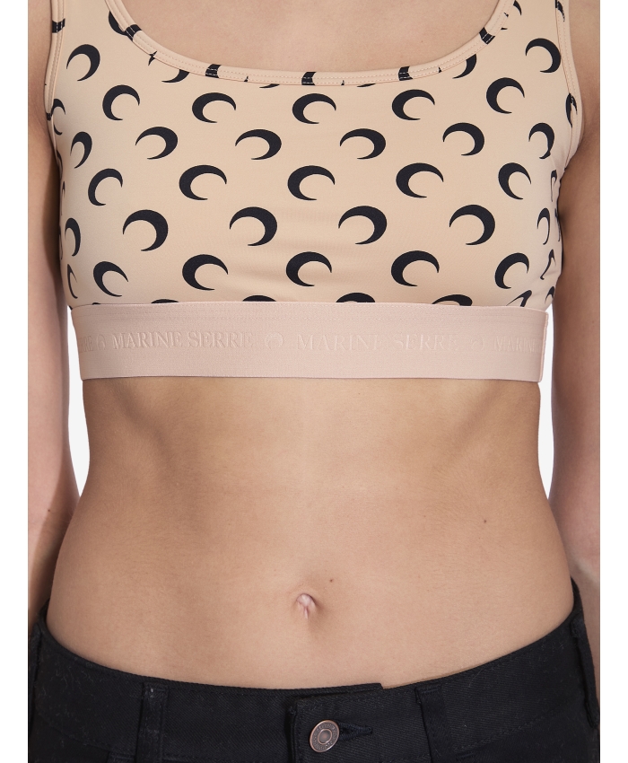 MARINE SERRE - Moon printed sports bra