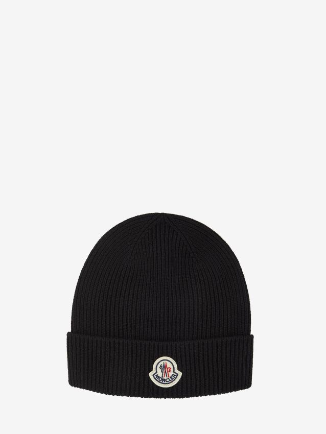 MONCLER - Berretto in lana con logo