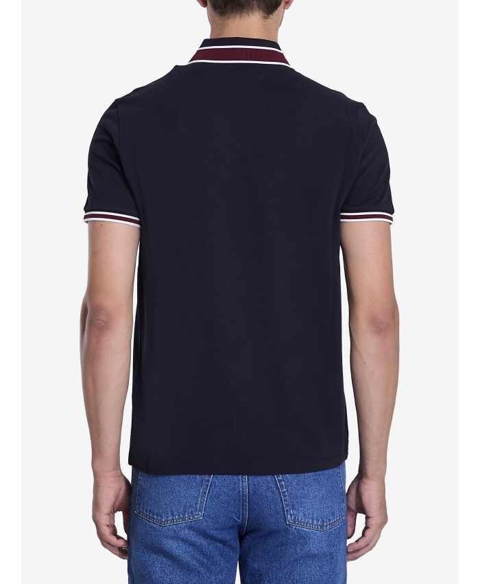 MONCLER - Piqué cotton polo shirt