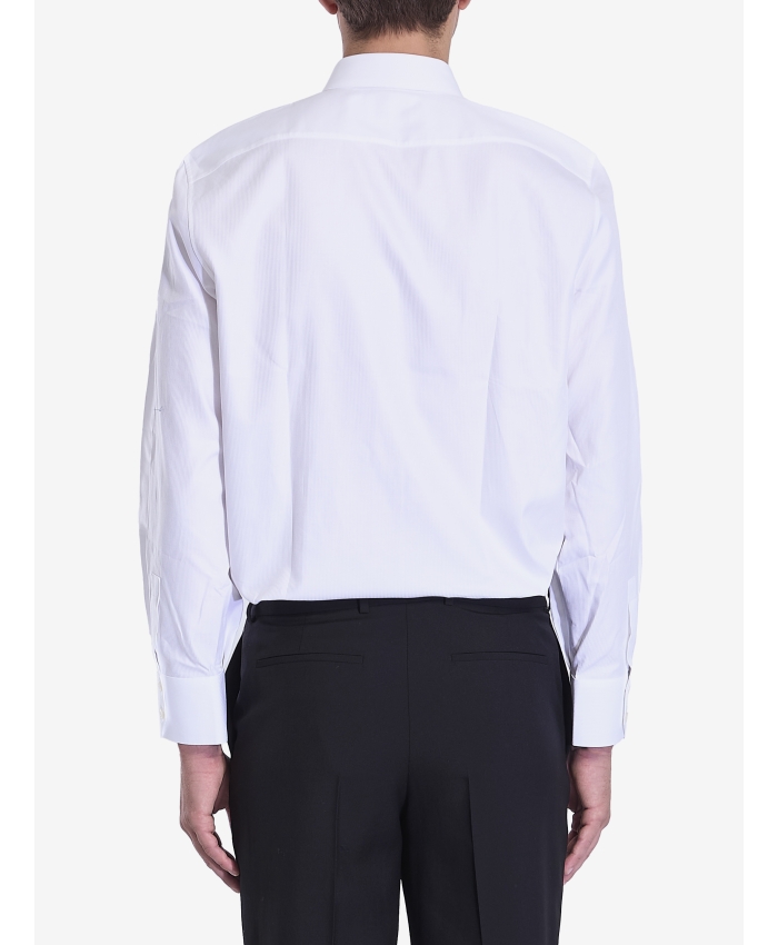 SAINT LAURENT - Shirt in striped cotton poplin