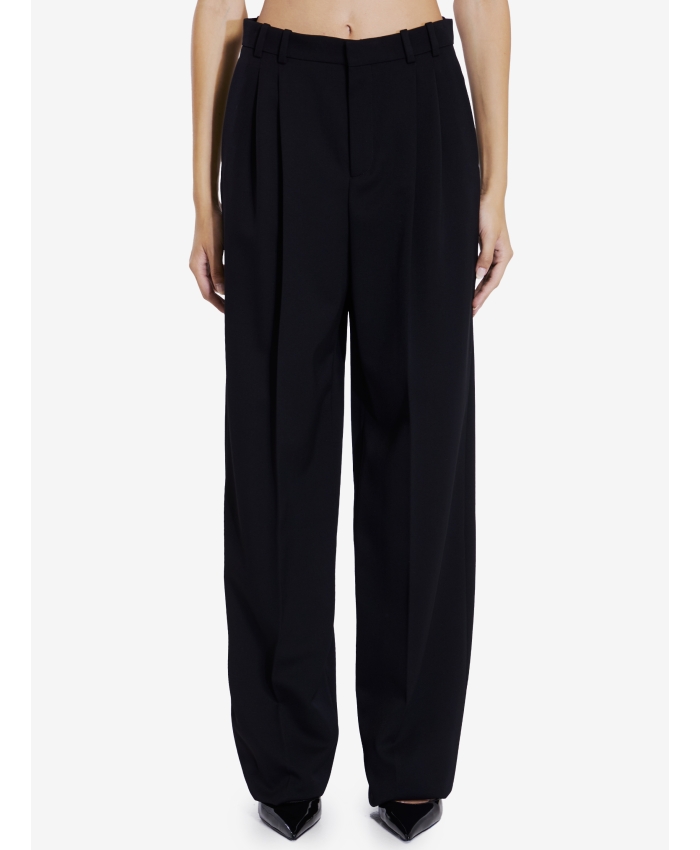 SAINT LAURENT - Trousers in grain de poudre