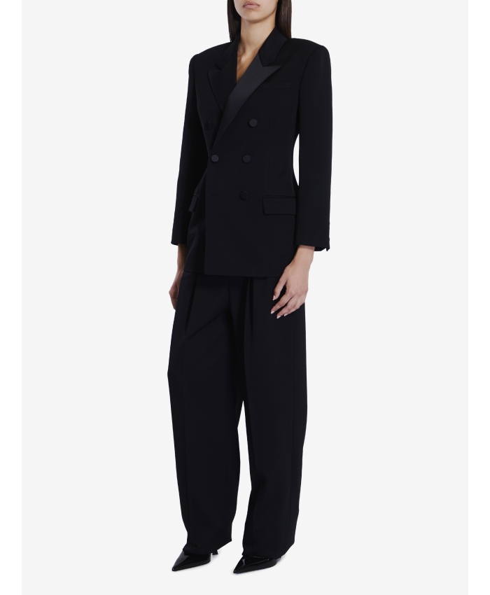 SAINT LAURENT - Trousers in grain de poudre