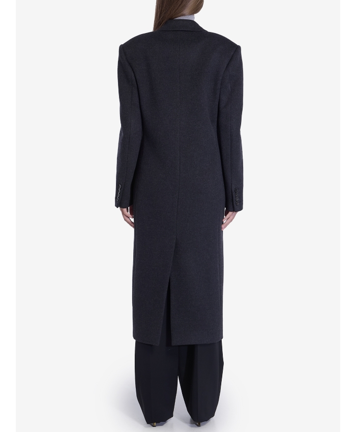 SAINT LAURENT - Long coat in cashmere and wool