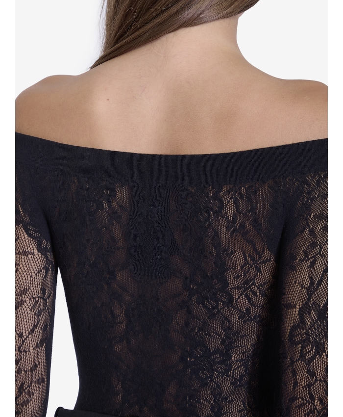 SAINT LAURENT - Bodysuit in tricot-knit fabric