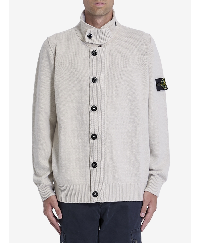 STONE ISLAND - Cardigan in wool blend | Leam Roma - Luxury Shopping Online