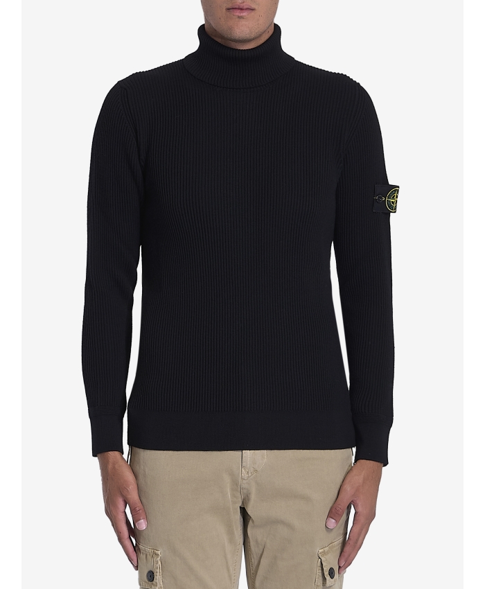 STONE ISLAND - Turtleneck sweater in wool