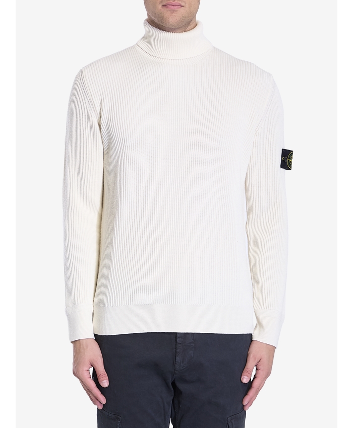 STONE ISLAND - Turtleneck sweater in wool