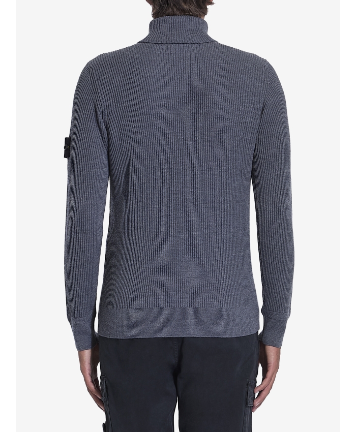 STONE ISLAND - Turtleneck sweater in wool