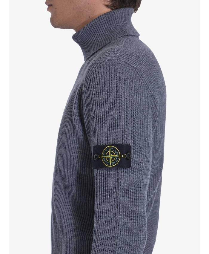 STONE ISLAND - Turtleneck sweater in wool