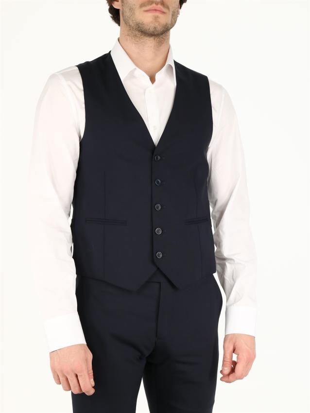 TONELLO - Blue wool vest