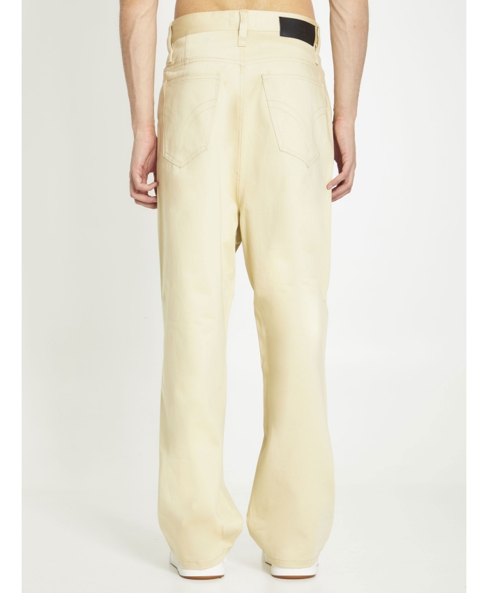 AMI PARIS - Beige cotton trousers