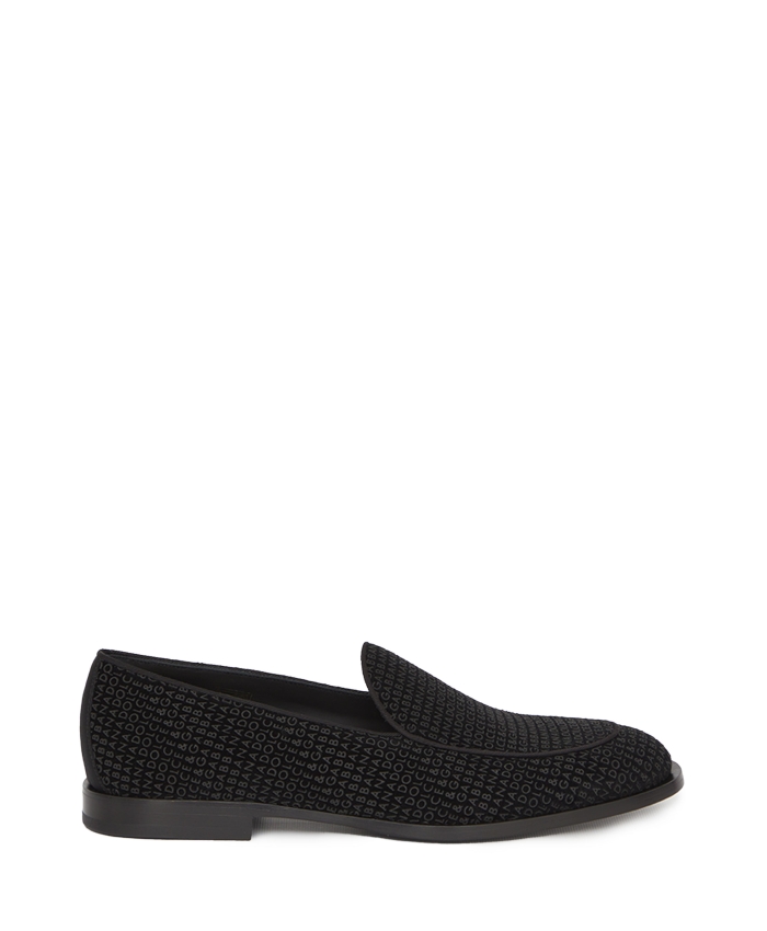 DOLCE&GABBANA - Velvet logoed loafers