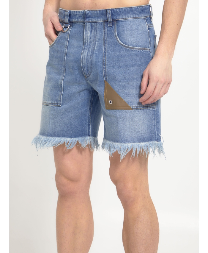FENDI - Blue denim bermuda shorts