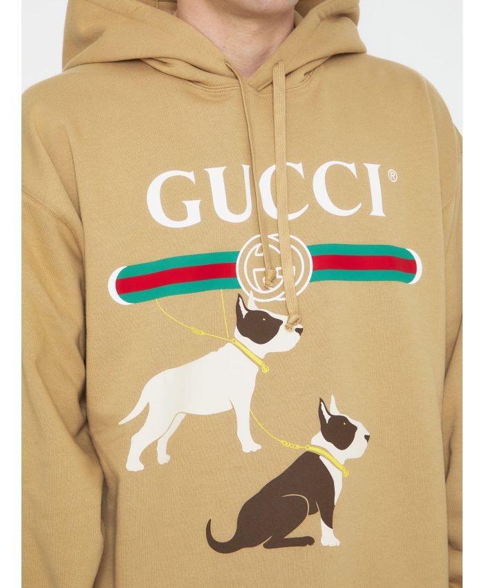 GUCCI - Printed cotton hoodie