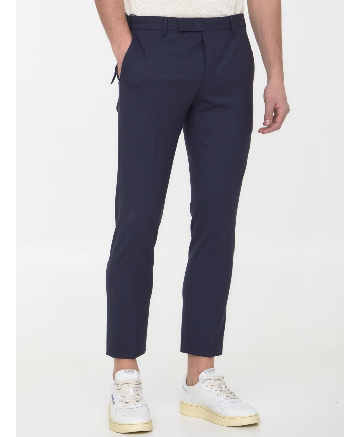PT TORINO - Blue wool trousers