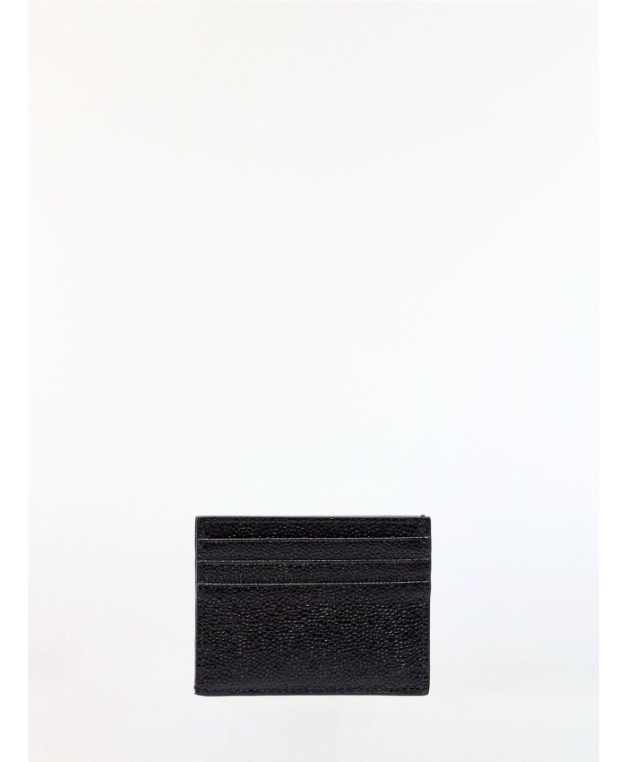 THOM BROWNE - Black leather cardholder