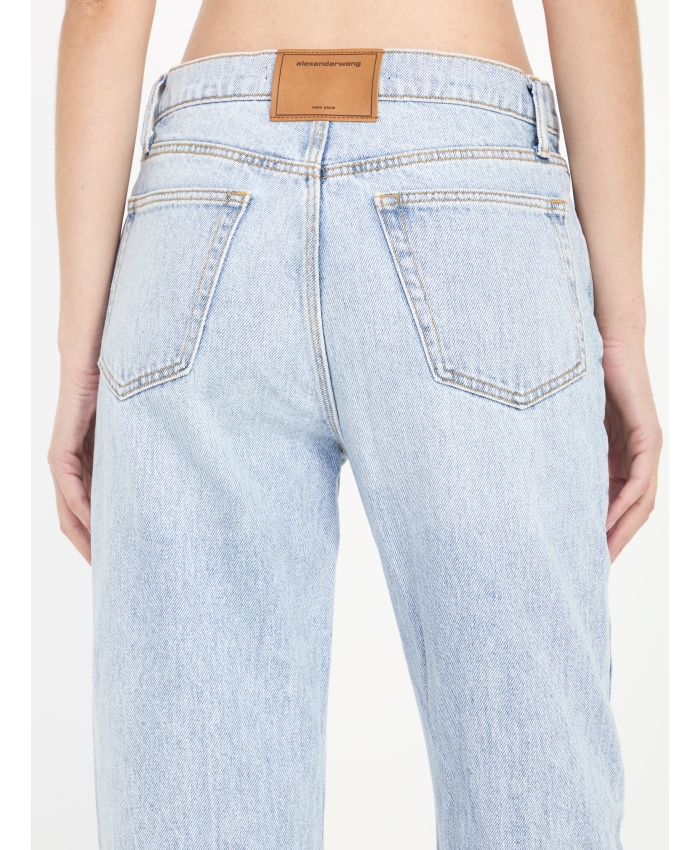 ALEXANDER WANG - EZ cut-out logo jeans | Leam Roma - Luxury 