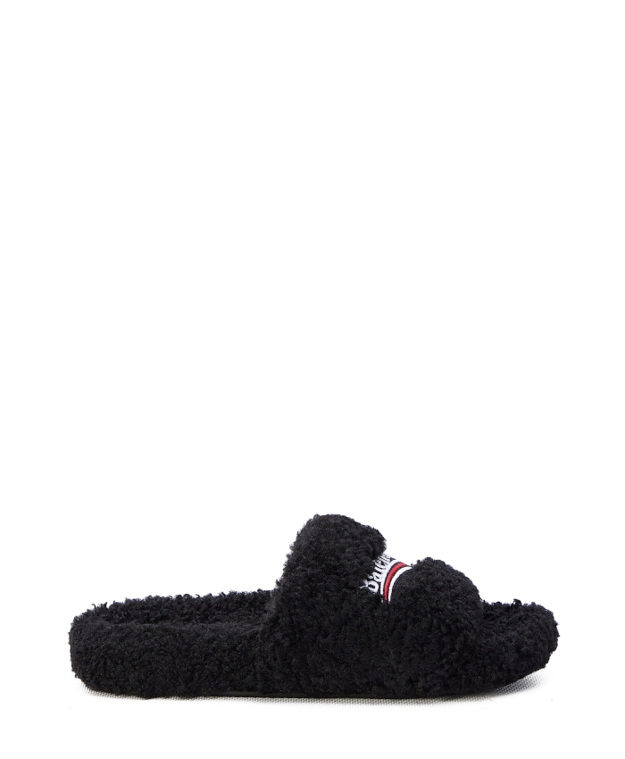 BALENCIAGA - Furry Slide sandals
